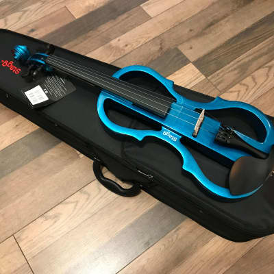 Stagg EVN X 4/4 MBK Electric Violin Set w/ Case, Headphones | Reverb