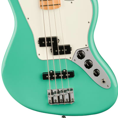 Fender Player Jaguar Electric Bass Maple Fingerboard, Sea Foam Green image 5