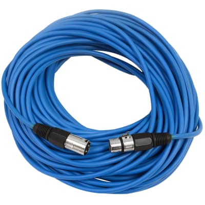 SEISMIC AUDIO Blue 100' XLR Microphone Cable Mic Cord image 1