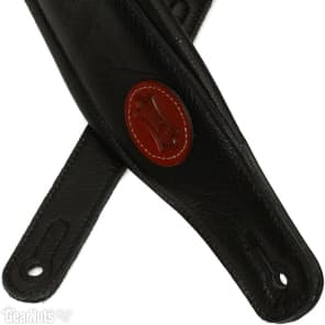 Levy's MSS2 Garment Leather Guitar Strap - Black image 2