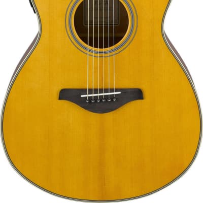 Yamaha FG-TA TransAcoustic Dreadnought Acoustic Electric Guitar - Vintage Tint image 1