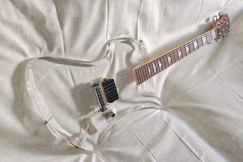 Fernandes MG-85C Clear Acrylic Mockingbird-Hide of X Japan