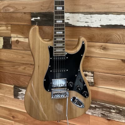 Stagg SES-60 NAT HSS Super Strat Style Electric Guitar 2021 Natural Alder image 1