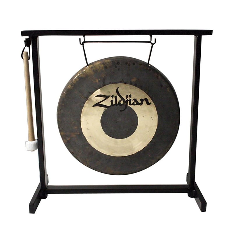 Zildjian 12" Orchestral Hand Hammered Gong Set with Stand and Mallet image 1