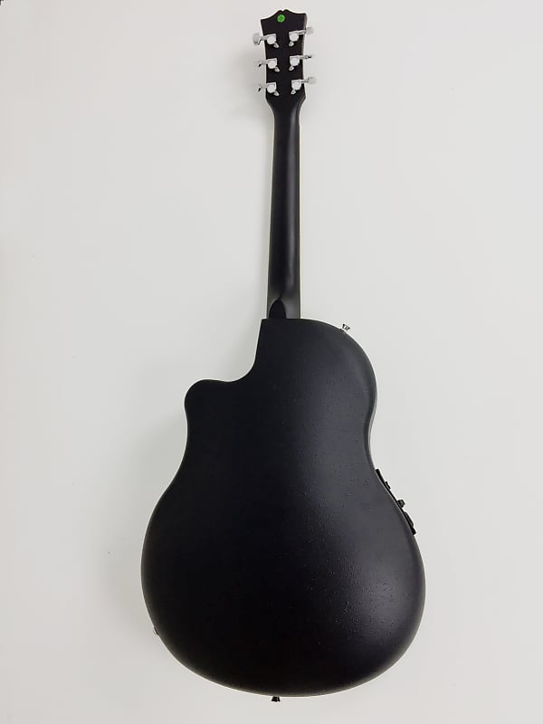 41 Caraya 721 CEQ/MBK Black Round-Back Electro-Acoustic Guitar+