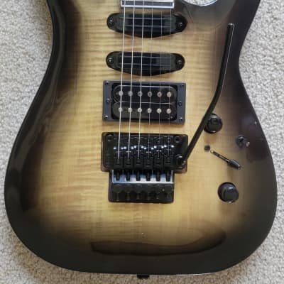 Kramer SM-1 Figured Electric Guitar, Black Denim Perimeter, New TKL Gig Bag image 1