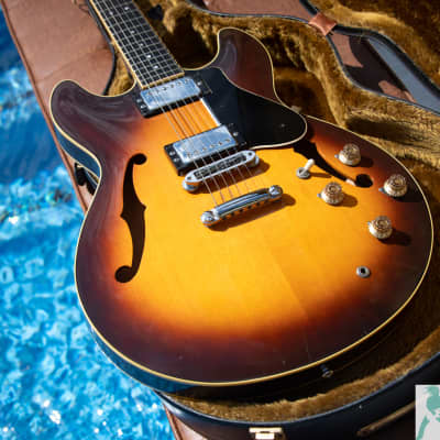 1977 Yamaha SA1200S (SA-1200 S) - Brown Sunburst - w OHSC - Made in Japan - Premium ES-335 Style Semi-Hollow Body - Pro Set-Up! for sale