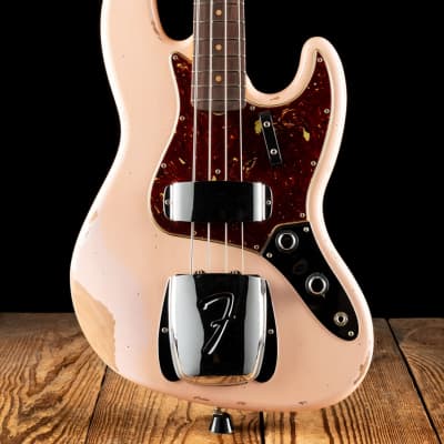 Fender Time Machine '61 Heavy Relic Jazz Bass - Super Faded Aged Shell Pink - Free Shipping for sale
