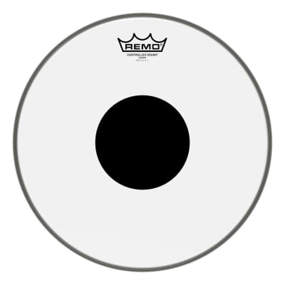Remo - CS-0313-10- - Batter, Controlled Sound, Clear, 13" Diameter, Black Dot On Top image 1
