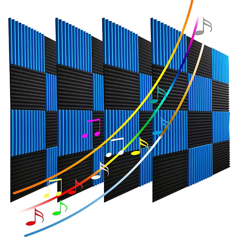 Acoustic Foam, 48 Pack Acoustic Panels Sound Absorbing, Reverb