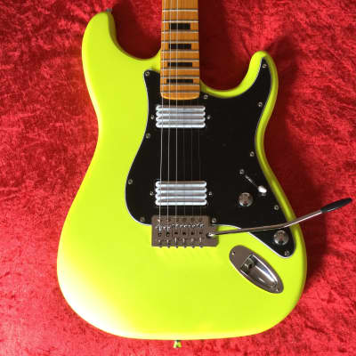 Martyn Scott Instruments Custom Built Partscaster Guitar in Matt Neon Yellow image 5