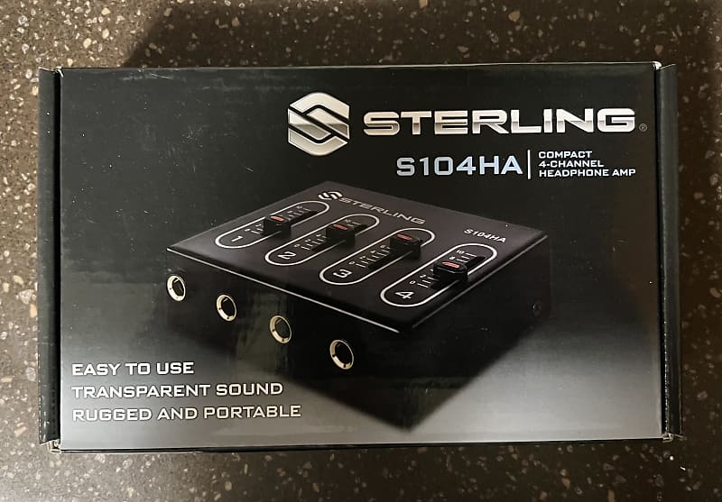 Sterling S104HA 4 Channel Headphone Amp Black Reverb