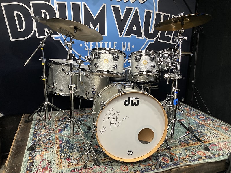 Russ McKinnon's Barry Manilow, DW Collector's Series, All-Maple 7-Piece Set 2004 - Silver Sparkle image 1