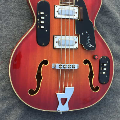 Goya Rangemaster Bass 1966 Cherry Sunburst image 3