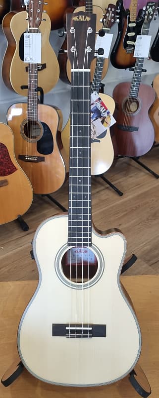 Kala KA-SSEBY-B-CE Solid Spruce Top Striped Ebony | Reverb UK