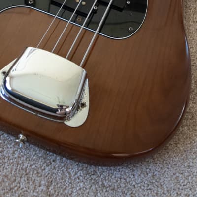 Left Handed rare Fender Precision Bass 1977-78 Walnut Mocha w Fender case completely original image 6