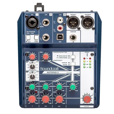 Soundcraft Notepad-5 Small-format Analog Mixing Console with USB I/O image 2