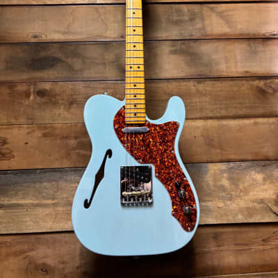 Fender American Pro II Thinline Telecaster - Daphne Blue w/ Hard Case image 4