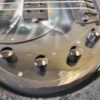 Ernie Ball Music Man Stingray 2017 - Stealth Black / Custom Jason Voorhees Paintjob image 6