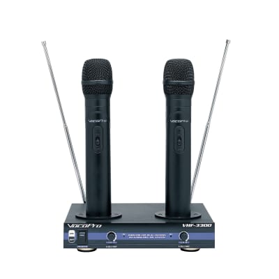 VocoPro VHF 3300 Dual Rechargeable Handheld Wireless Microphone