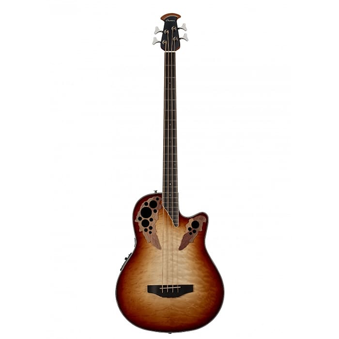 Ovation CEB44X-7C Celebrity Mid-Depth Acoustic Eletric Bass, Cognac Burst image 1