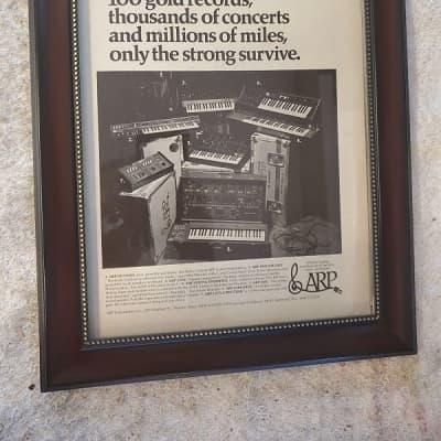 1976 ARP Synthesizers Promotional Ad Framed ARP Odyssey, Pro Soloist, Axxe, 2600, & Others Original