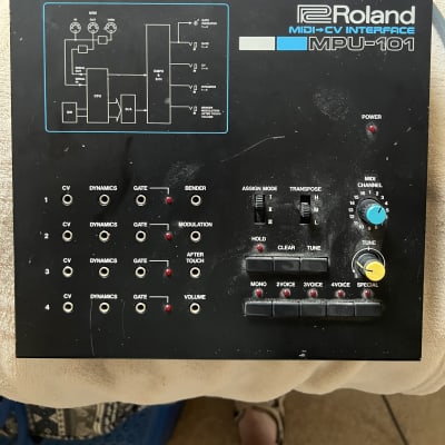 通電OK！ROLAND MPU-101 MIDI-CV INTERFACE MATRIXSYNTH: ROLAND MPU-101 MIDI-CV INTERFACE