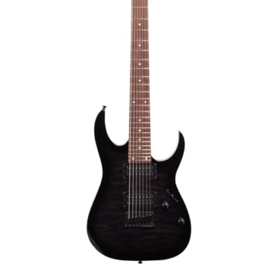 Ibanez Gio GRG7221QA 7 String Electric Guitar Trans Black Sunburst image 2