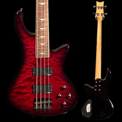 Schecter Stiletto Extreme 4 Bass Guitar - Black Cherry image 1