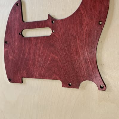 US made satin barn red wood pickguard for telecaster image 2