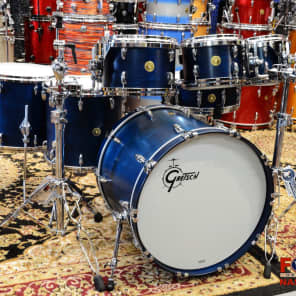 Gretsch USA Custom 8 10 12 14 16 22 5x14SD Satin Azure Blue Reverb