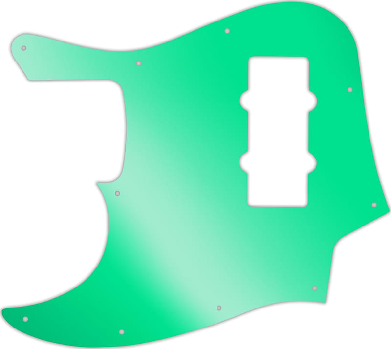 WD Custom Pickguard For Left Hand Fender 2012-2013 Made In China Modern Player Jazz Bass #10GR Green image 1