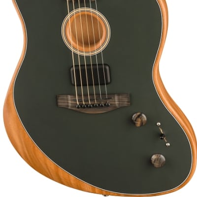 Fender American Acoustasonic Jazzmaster Acoustic Electric Guitar. Tungsten, Ebony Fingerboard image 4