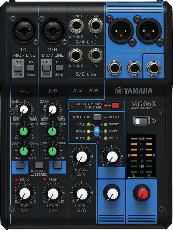 Yamaha MG06X 6 Input Stereo Mixer with SPX Effects image 1