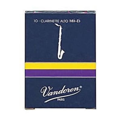 Vandoren CR1435 Alto Clarinet Traditional Reeds Strength 3.5; Box of 10