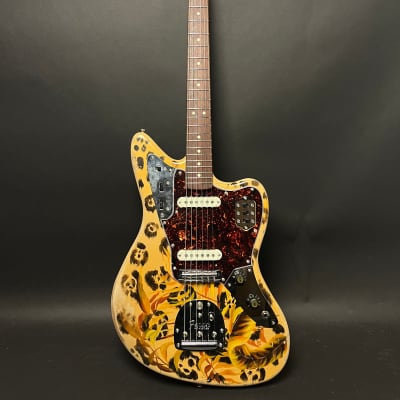 Immagine New Guardian Hand Painted Guitars "Jaguar" Electric Guitar Fender Neck, Parts, w/HSC - 1