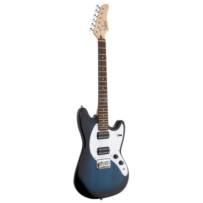 Glarry GMF Electric Guitar Laurel Wood Fingerboard HH Pickup Blue image 11