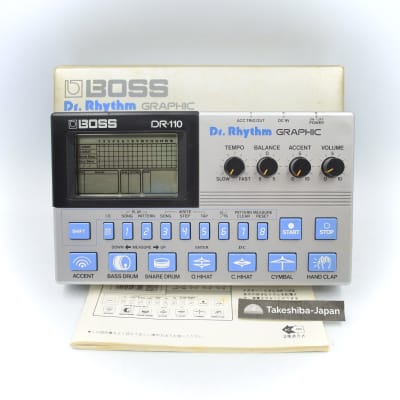 Boss DR-110 Dr. Rhythm 1984 Made in Japan Graphic Drum Machine 394600