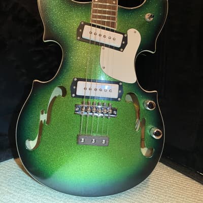 Gruggett Made Stradette in Margarita Sparkle. Made by Master Luthier Bill Gruggett, from Mosrite. Only One. for sale
