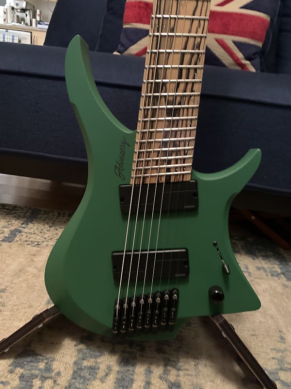 Adversary Guitars Keto Matte Forrest Green 8 String Headless
