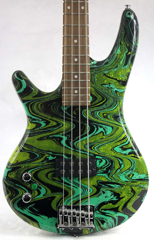 Custom Swirl Painted (LH) Ibanez Gio GSR100EX 4 String Bass