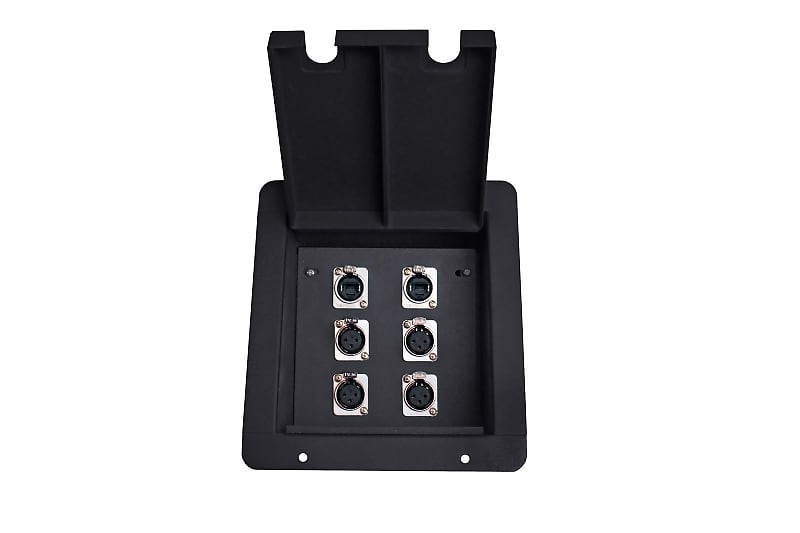 Elite Core Floor Box with 4-XLR & 2 Ethercon Connectors image 1