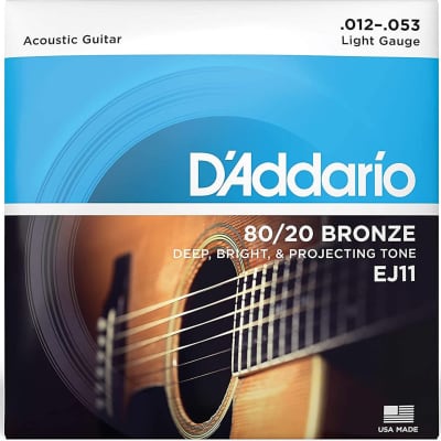 D'Addario EJ11 80/20 Bronze Acoustic Guitar String image 7