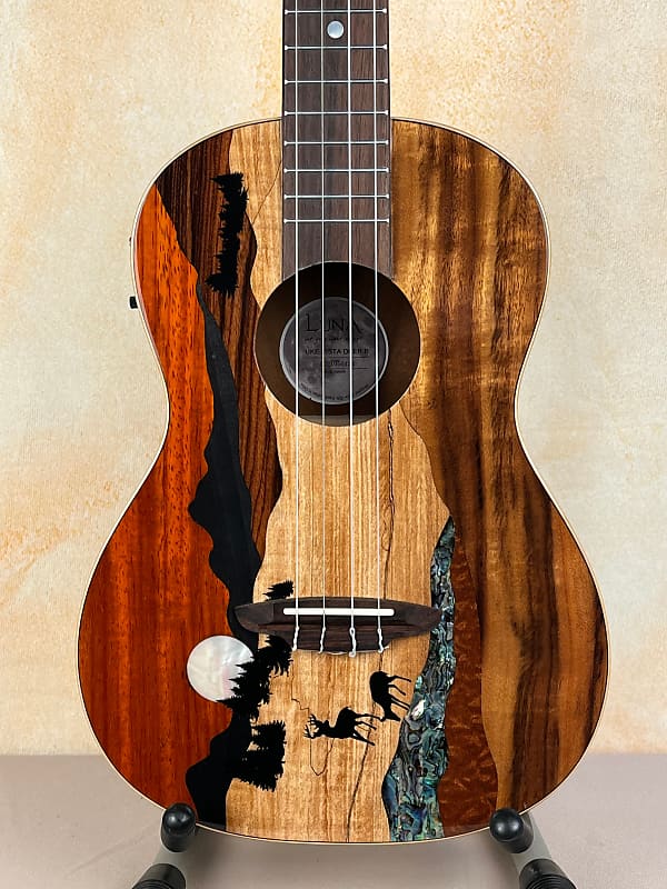 Luna Vista Baritone Ukulele AcousticElectric Deer Series Reverb