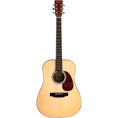 SIGMA SIG10DNATS Solid Top Dreadnought Acoustic Guitar Natural Gloss Finish Right Handed image 3