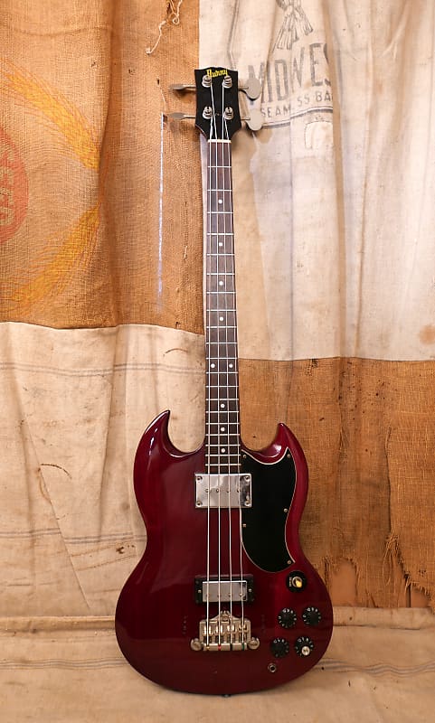 Burny SG Bass EB-3 1990's Cherry Red image 1