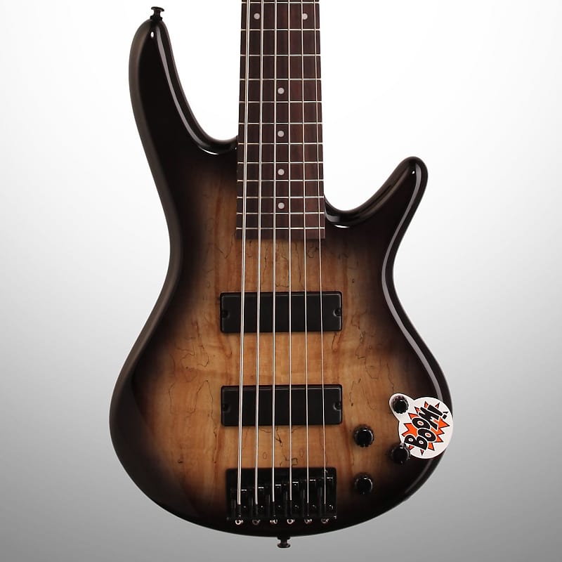Ibanez GSR206SM Electric Bass, 6-String - Natural Gray Flat image 1