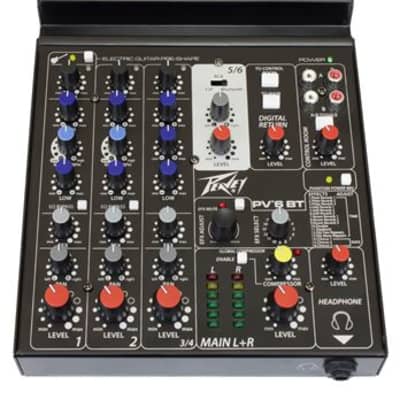 Peavey PV6 BT 6 Channel Stereo Mixer with Compression and Bluetooth image 2