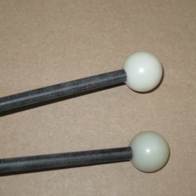 one (new old stock) pair Gambal Manufacturing GPN (UG13GPNXX) Bells, Xylophone Percussive Keyboard MALLETS, 1 inch White Hard Acrylic Ball Heads with Black Synthetic Shafts, with original packaging - from 1990s - early 2000s image 11