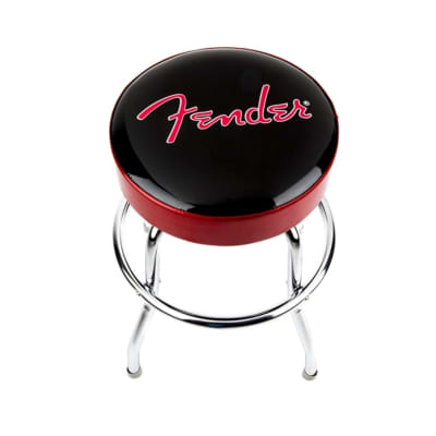 Fender Barstool 24" - Black with Red Fender Logo image 1